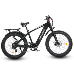 Ecotric Explorer 26 inches 48V Fat Tire Electric Bike with Rear Rack - Top Speed 25 MPH